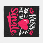 Kus me Ik ben een Valentijn. Fleece Deken (Voorkant (Horizontaal))