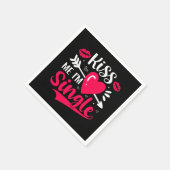 Kus me Ik ben een Valentijn. Servet (Hoek)