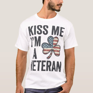 Kus Me Ik Ben Een Veteranen Klaver Vintage T-Shirt