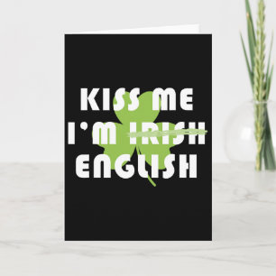 Kus Me Ik Ben Engels Niet Iers Grappige St Patrick Kaart