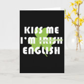 Kus Me Ik Ben Engels Niet Iers Grappige St Patrick Kaart (Gele Bloem)