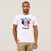 Kus me Ik ben Franse vlag T-Shirt - Bastille Day (Voorkant volledig)