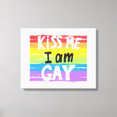 Kus me ik ben Gay Canvas Afdruk (Voorkant)