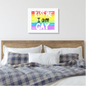 Kus me ik ben Gay Canvas Afdruk (Insitu (Slaapkamer))