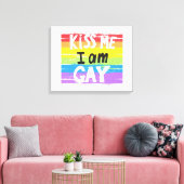Kus me ik ben Gay Canvas Afdruk (Insitu (Woonkamer))