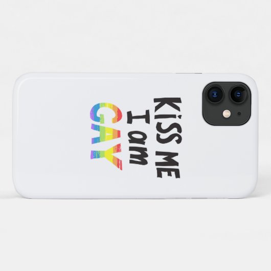 Kus me ik ben Gay Case-Mate iPhone Case (Achterkant (horizontaal))