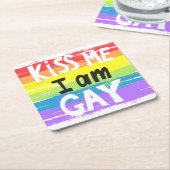 Kus me ik ben Gay Kartonnen Onderzetters (Schuin)