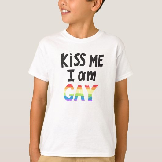 Kus me ik ben Gay T-shirt (Voorkant)