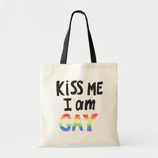 Kus me ik ben Gay Tote Bag (Voorkant)