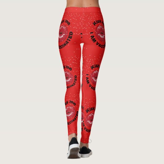 Kus me ik ben gevaccineerd leggings (Achterkant)