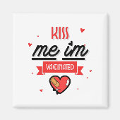 Kus me ik ben gevaccineerd magneet (Voorkant)