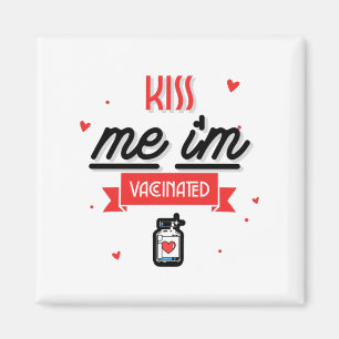 Kus me ik ben gevaccineerd magneet