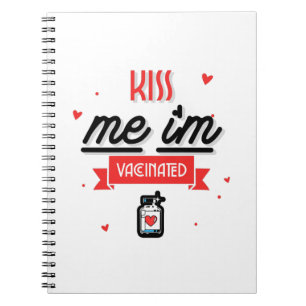 Kus me ik ben gevaccineerd notitieboek