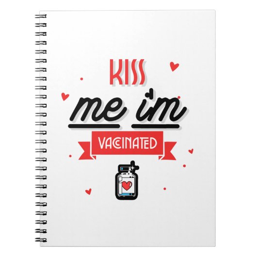 Kus me ik ben gevaccineerd notitieboek (Voorkant)