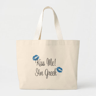 Kus me! Ik ben Grieks Grote Tote Bag