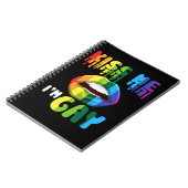 Kus me Ik ben homoseksuele pride LGBT Notitieboek (Linkerzijde)