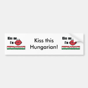 Kus me Ik ben Hongaars Bumpersticker