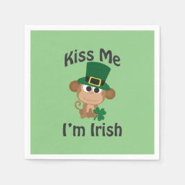 Kus me, ik ben Iers! aap Servetten