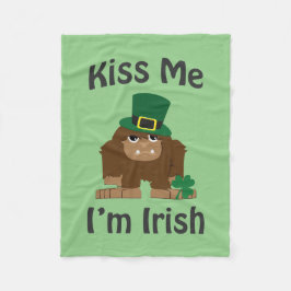 Kus Me Ik ben Iers bigfoot Fleece Deken