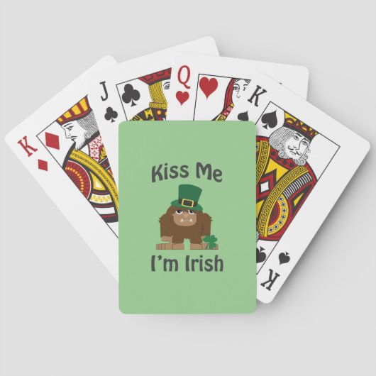 Kus Me Ik ben Iers bigfoot Pokerkaarten (Achterkant)