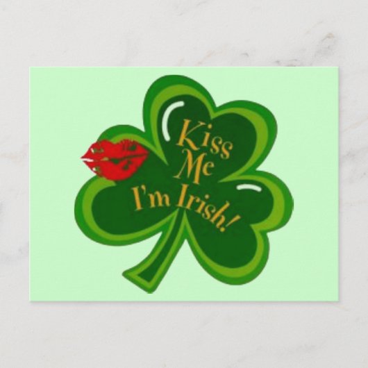 Kus Me Ik ben Iers Briefkaart (Voorkant)