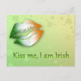 Kus Me Ik ben Iers - Briefkaart