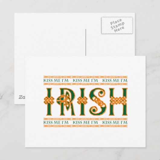 Kus Me Ik ben Iers Briefkaart (Voorkant / Achterkant)