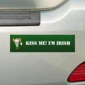 Kus me! Ik ben Iers Bumpersticker (Op auto)