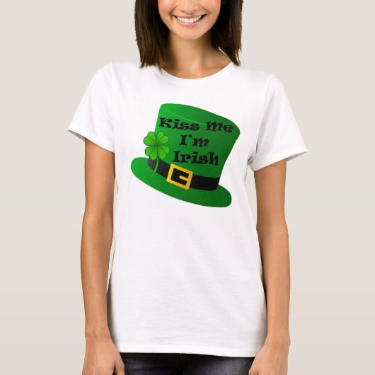 Kus Me Ik Ben Iers Dames T-shirt (Voorkant)