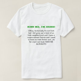 Kus me, ik ben Iers! (dubbelzijdig) T-shirt