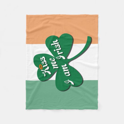 Kus me Ik ben Iers Fleece Deken (Voorkant)