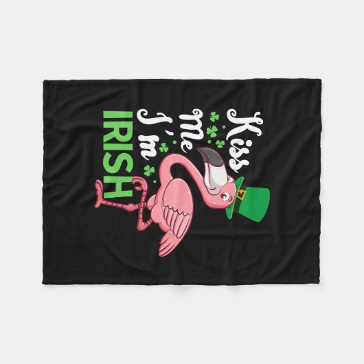 Kus me Ik ben Iers Fleece Deken (Voorkant (Horizontaal))