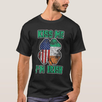 Kus Me Ik Ben Iers Funny St. Patrick's Day Klaver T-shirt