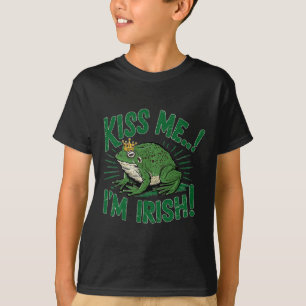 Kus Me Ik Ben Iers Geluksprins Kikker St. Patricks T-shirt