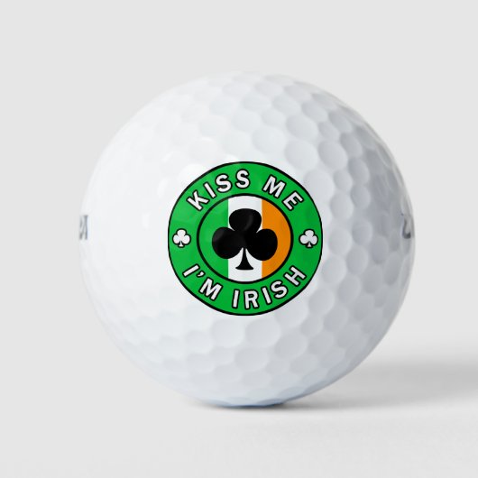 Kus Me Ik ben Iers Golfballen (Voorkant)