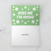 Kus me Ik ben Iers grappig St Patrick's Day card Kaart (Binnen)