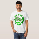 Kus me Ik ben Iers, grappig St Patrick's day. T-shirt (Voorkant volledig)