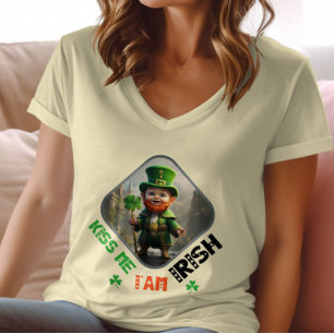Kus me, ik ben Iers - Green Glow Dance Party T-shirt