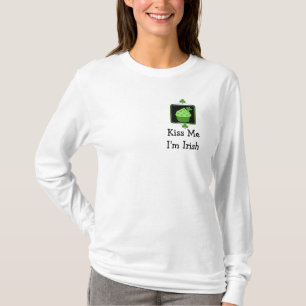 Kus me Ik ben Iers - Groene Cupcake met Gezegde T-shirt