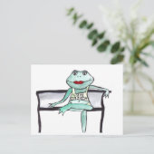 "Kus me, ik ben Iers" Kikker Briefkaart (Staand voorkant)