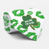 Kus Me Ik Ben Iers Klavertje St. Patrick's Dag Stropdas (Opgerold)