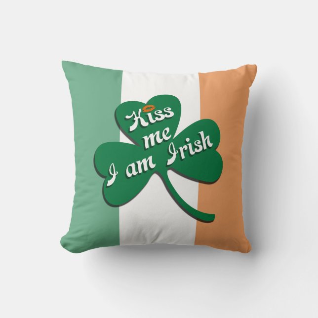 Kus me Ik ben Iers Kussen (Voorkant)
