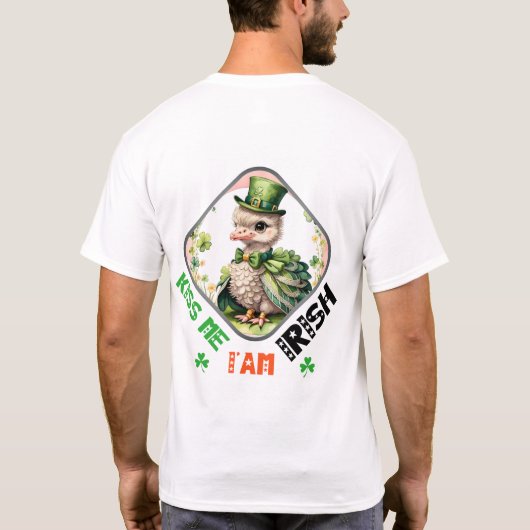 Kus me, ik ben Iers - Leprechaun's Pot of Fun T-shirt (Achterkant)