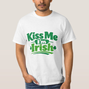 Kus Me Ik Ben Iers Moderne Typografie Geluksbedele T-shirt