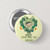 Kus me, ik ben Iers! Ronde Button 5,7 Cm (Voorkant /achterkant)