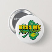 Kus me Ik ben Iers Ronde Button 5,7 Cm (Voorkant /achterkant)