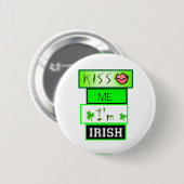 Kus me Ik ben Iers Ronde Button 5,7 Cm (Voorkant /achterkant)