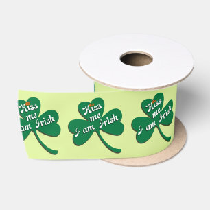 Kus me Ik ben Iers Satijnen Lint