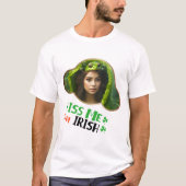 Kus me, ik ben Iers - Shimmering Shamrock T-shirt (Voorkant)