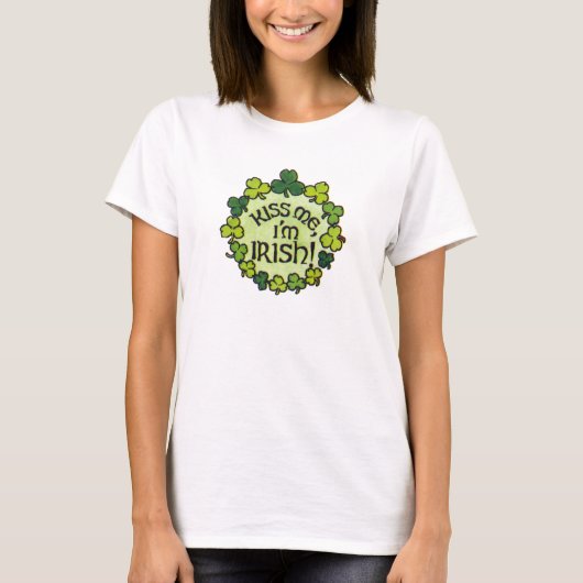 Kus Me Ik ben Iers - Shirt (Voorkant)